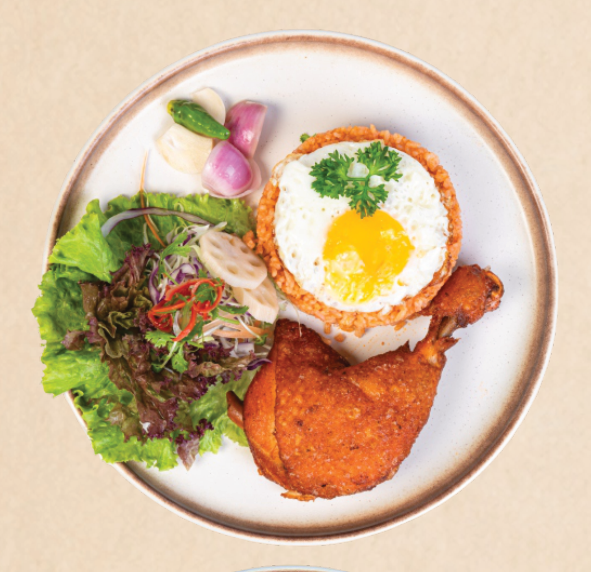 Cơm gà xối mỡ