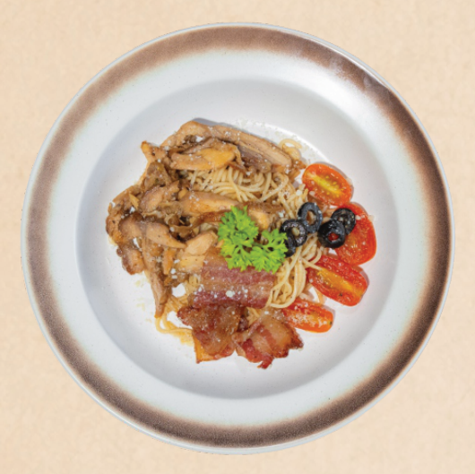 Mì Ý gà và bacon sốt Bulgogi
