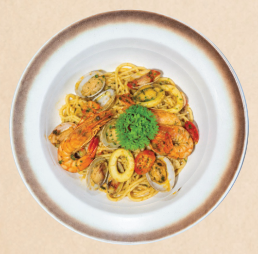 Mì Ý hải sản phô mai Parmesan
