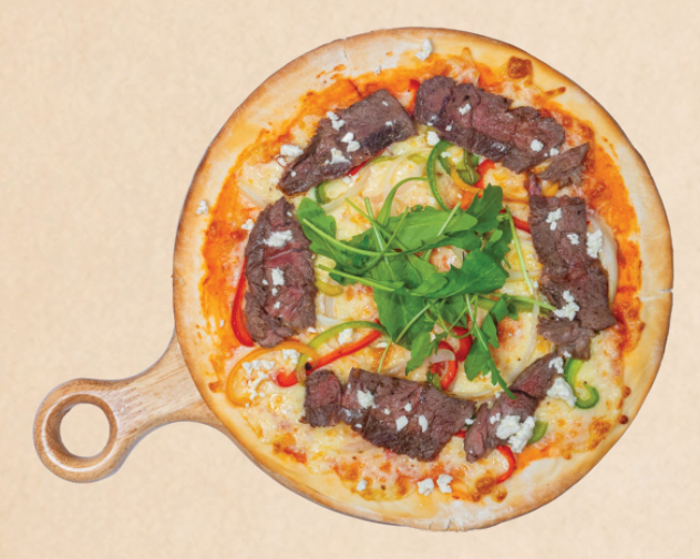 Pizza tươi bò Mỹ và rau rocket