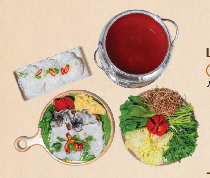 Lẩu mực sa tế nước trong